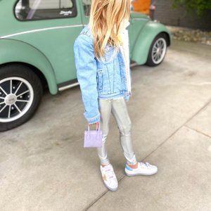 Golden Goose Old School Glitter Sneaker - Kids 2US